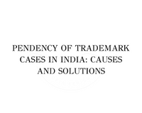 PENDENCY OF TRADEMARK CASES